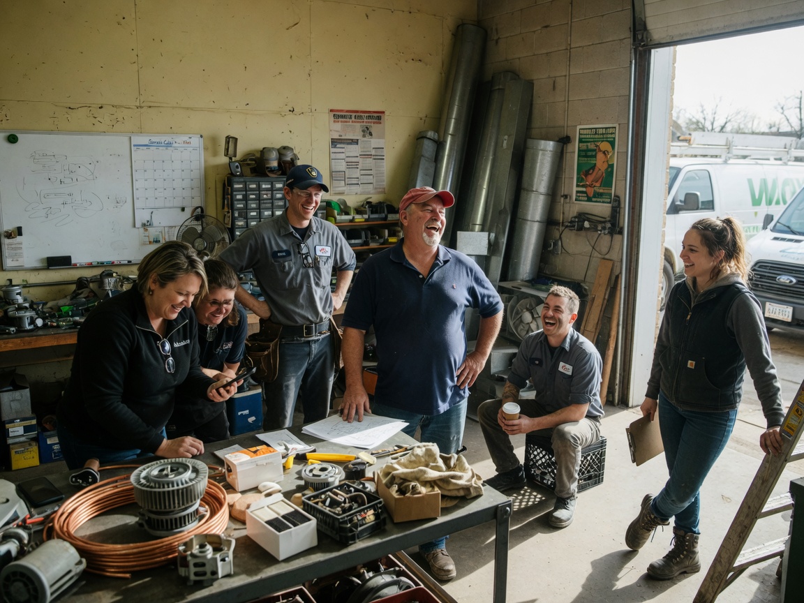 The Andy's Heating & Cooling team
