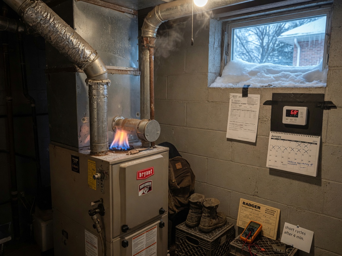 Why Your Madison Furnace Short-Cycles in January (And When to Call a Pro)